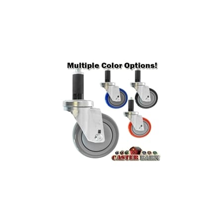 Casterhq 3"x1-1/4" Wheel, Expandable Adaptor Caster, 300 Lbs Capacity CBLDRA314